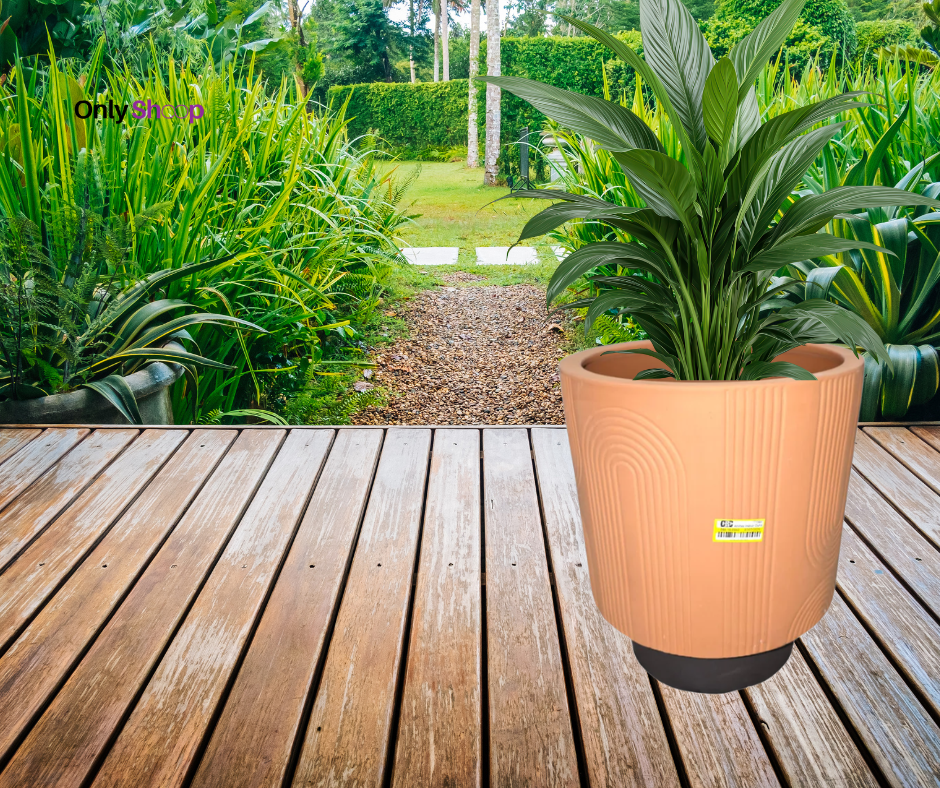 Macetero Threshold – Elegancia Natural en Terracota (30 cm de alto)