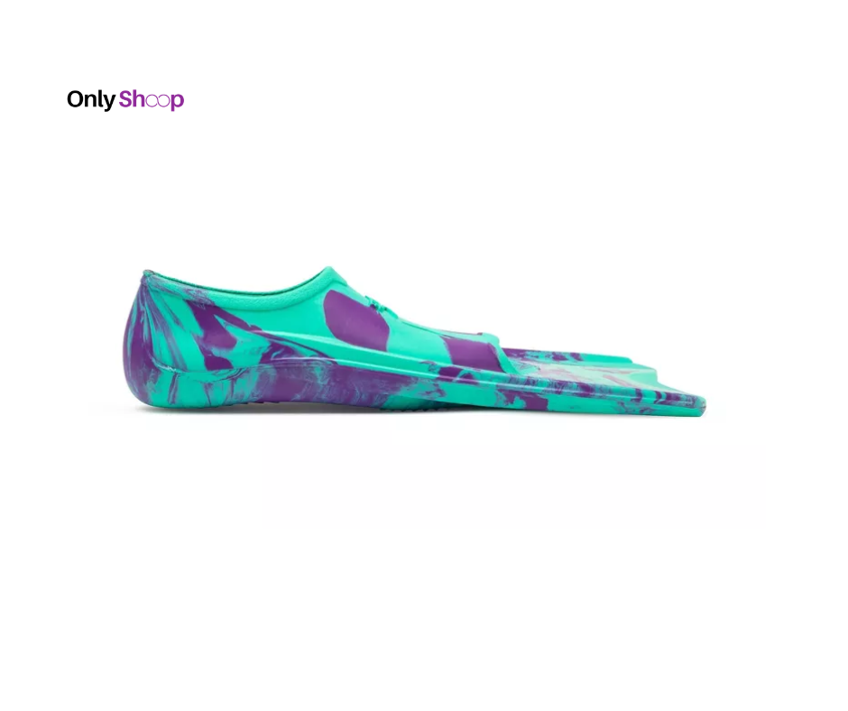 Aletas de Natación para Niños Talla M – Color Aqua/Morado (18 cm | 32–33.5 US)