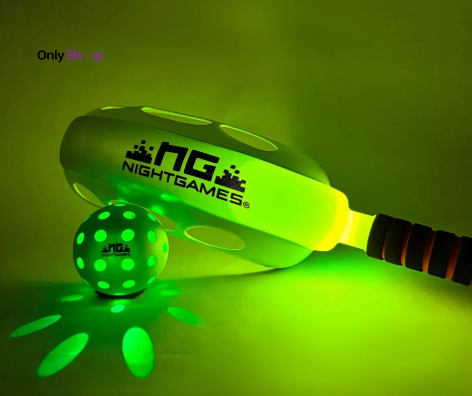 Juego de Pala y Pelota LED Nightgames – Diversión Brillante para Niños (5+ años)
