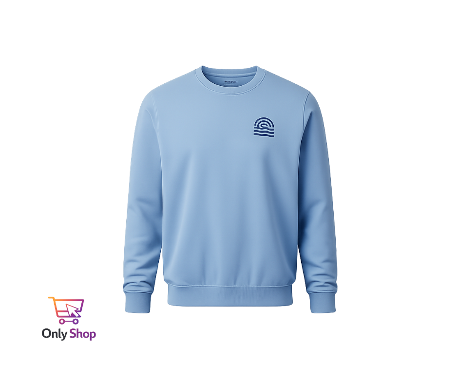 Sudadero casual color celeste